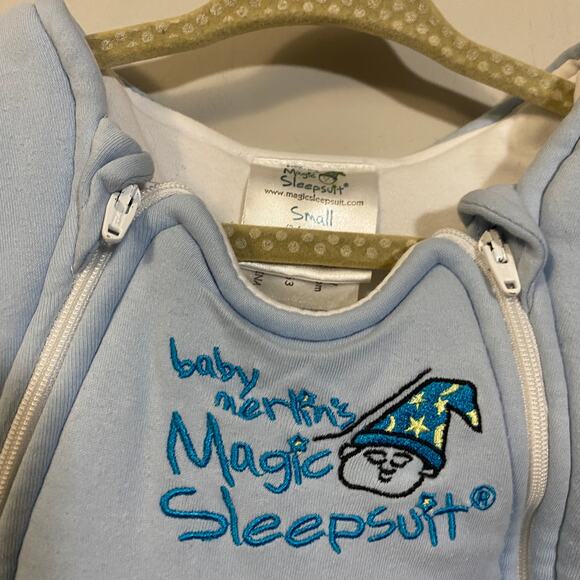 Baby Merlin's Magic Sleepsuit Swaddle Transition Sleepsack Blue Sz Small 3-6 mo - Picture 3 of 10